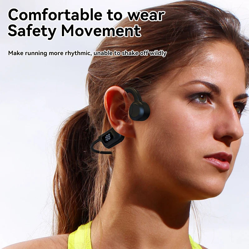 New BMAD Bone Conduction Headphones Wireless Bluetooth 5.4 IPX8 Waterproof Noise Canceling Headphones Painless Wear for Swimming