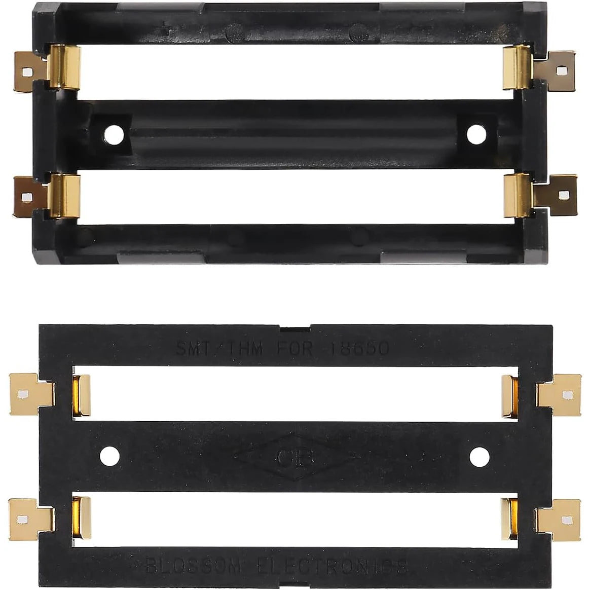 6PCS 18650 Battery Holders 2 Slots 18650 Battery Clip Holder Box Case for 18650 Battery Copper Contacts Battery Storage Case
