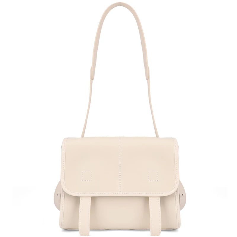 Women's Genuine Leather Solid Color Crossbody Bag Multi-Pocket Shoulder Bag Lightweight Messenger Bag Luxury Designer Handbag