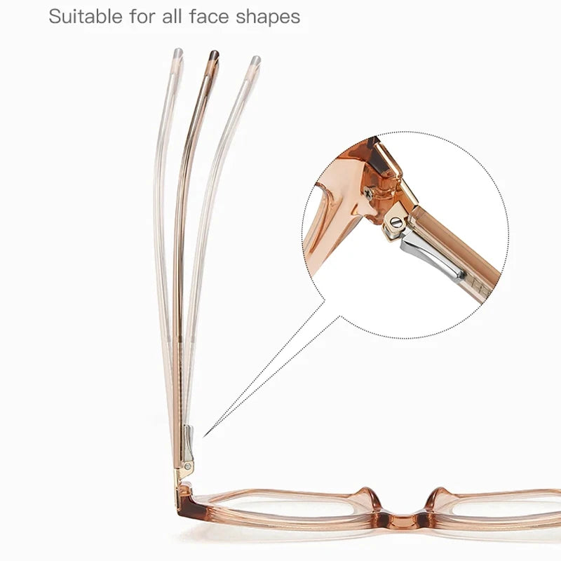 JNPCXI New TR90 Anti-Blue Light Retro Women Glasses Frames Gradient Tea Optical Eyeglasses Frame