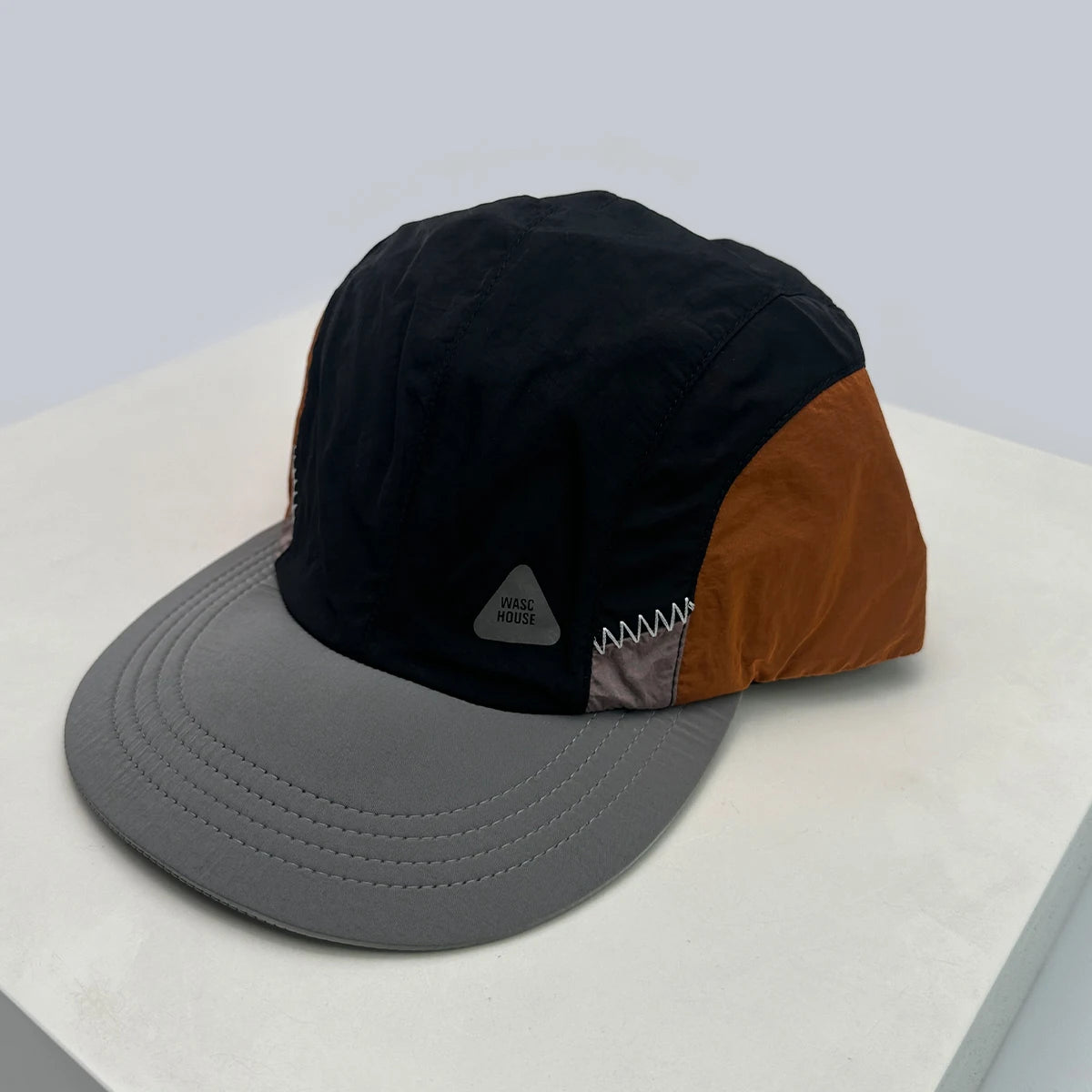 New Unisex Flat Eave Letter Baseball Hats Sunshade Retro Breathable Quick Drying Peaked Caps Versatile Color Block Fashion ins
