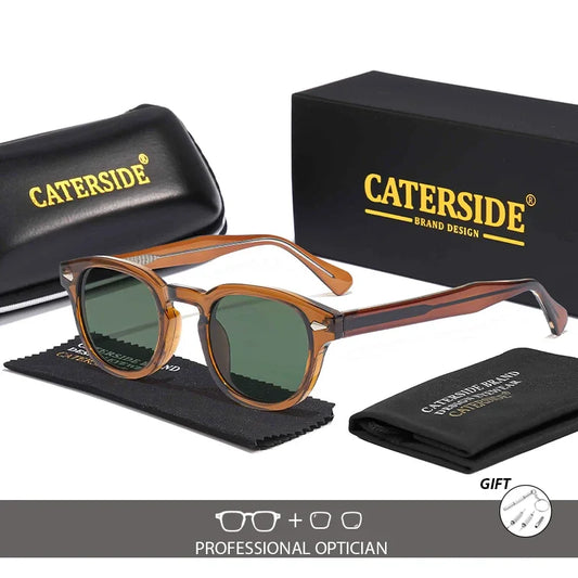 CATERSIDE Retro Small Frame Men's Prescription Sunglasses Punk Brand Design Sun Glasses Women's Party Travel Optical Eyeglasses