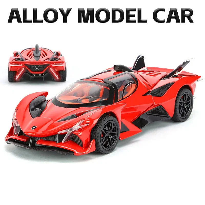 1/32 Apollo EVO Alloy Sports Car Model Metal Diecasts Simulated Interior Design Door Can Opend Vehicles Models Kids Gifts Series
