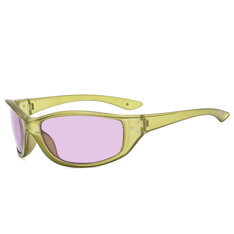 JNPCXI New Retro Y2K Candy Color Cat Eye Sunglasses Women Fashion Rivets Outdoor Sports Punk Men Trending Sun Glasses