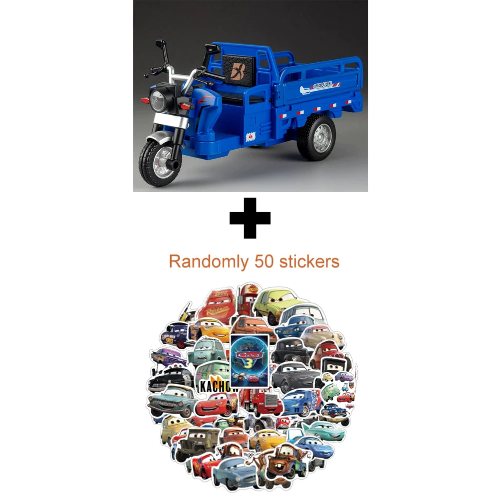 1:15 Alloy Tricycle Models Diecast Cars Toys Wheels Turned Baffle Can Lowered Rear Wheel Return Force Motorcycle for Friend Gift
