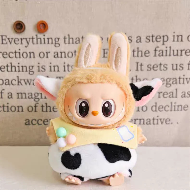 Labubu Clothes For 15-17CM I II III Labubu Outfits Mini Plush Cotton Idol Doll Universal Clothing  Party Accessories Gifts