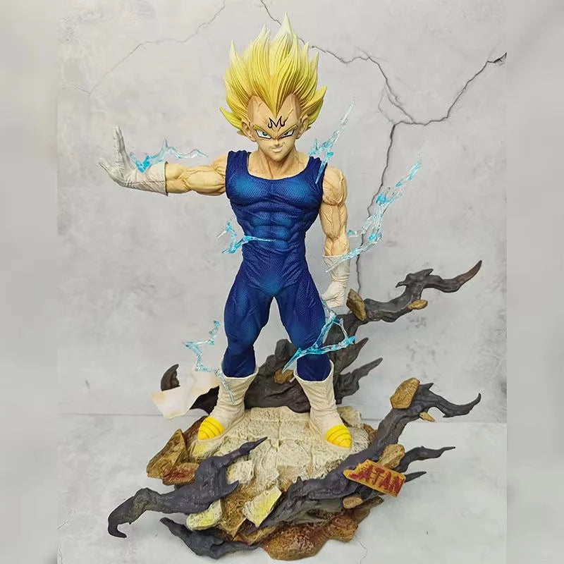 Anime Dragon Ball Z Majin Vegeta Figure replace head 33cm Pvc Action Figures Vegeta figurine Gk Statue Collection Model Toys