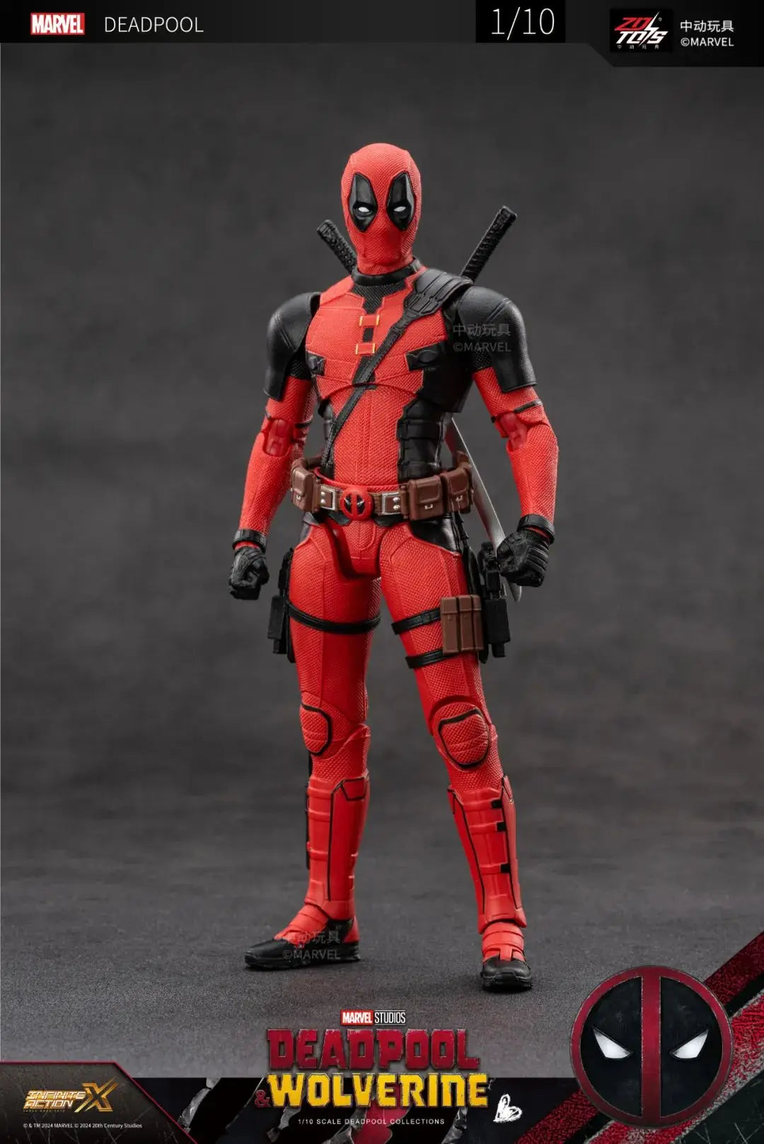 ZD Toys Deadpool & Wolverine Action Figure ZD Original 1/10 X-Men Limited Ed