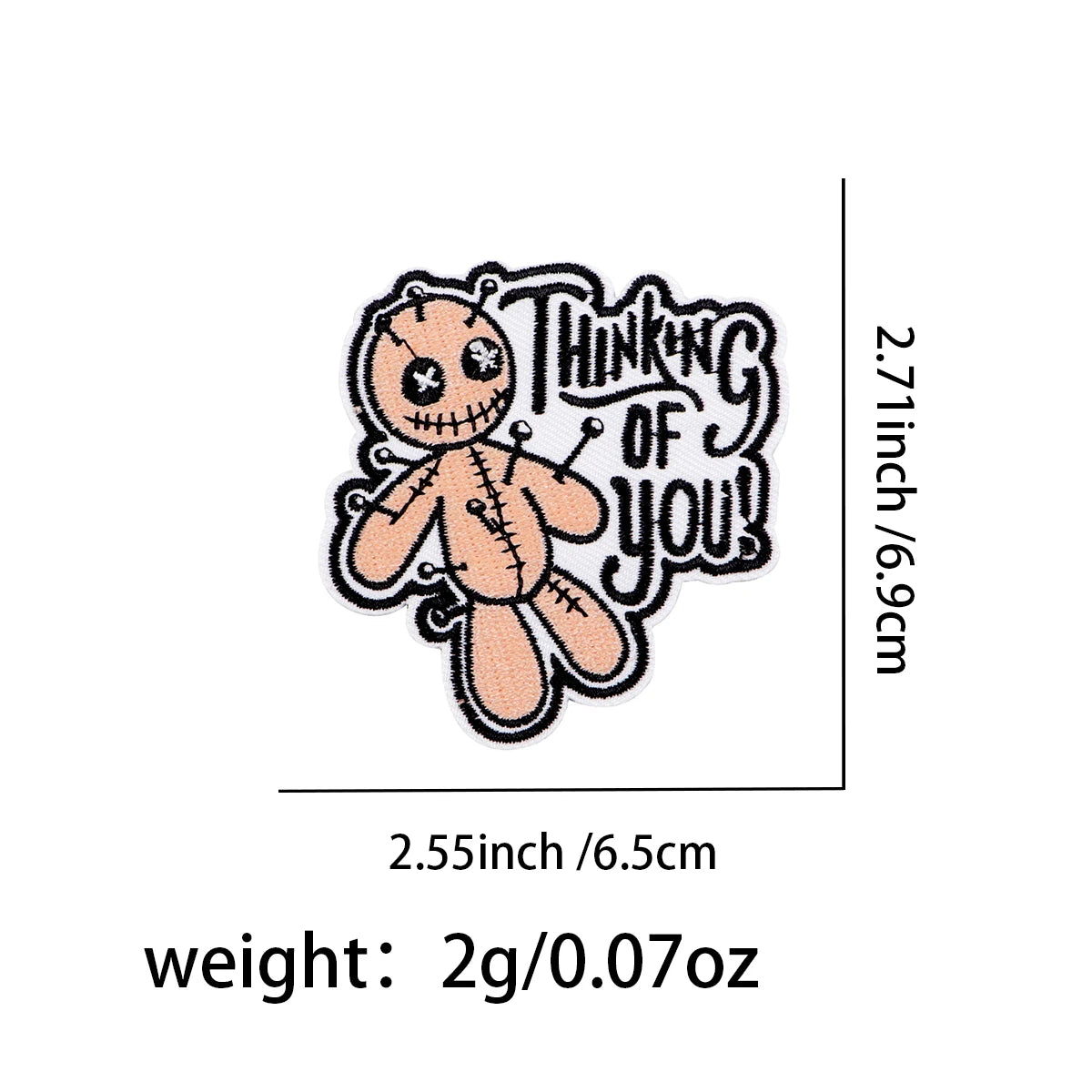 "Thinking of You!" Iron On Patch Patch For Clothing Christmas Embroidered Patch Garment Apparel Accessories Sewing Stickers