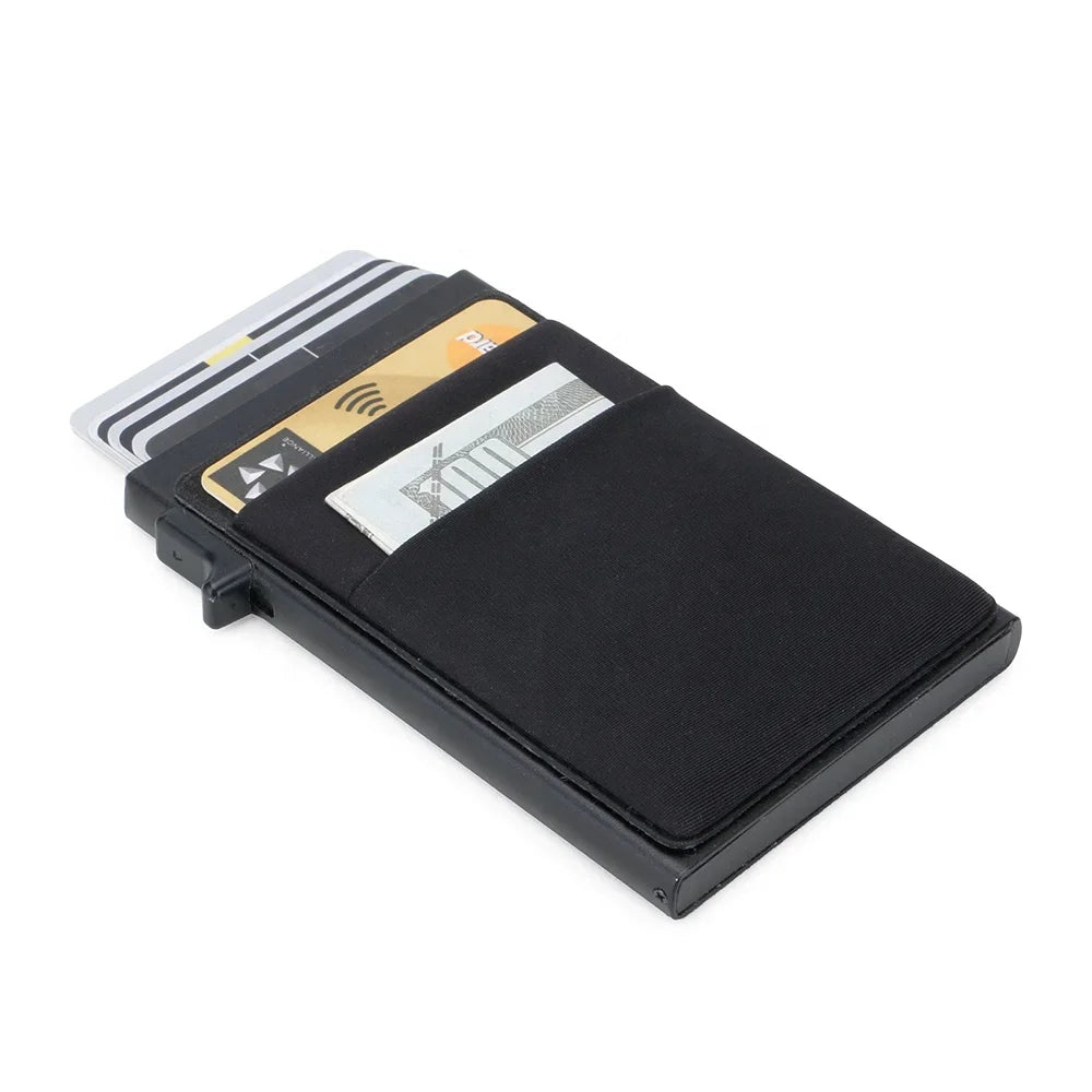 RFID Slim Credit Card Holder for Men | Minimalist Metal Wallet Luxury Case
