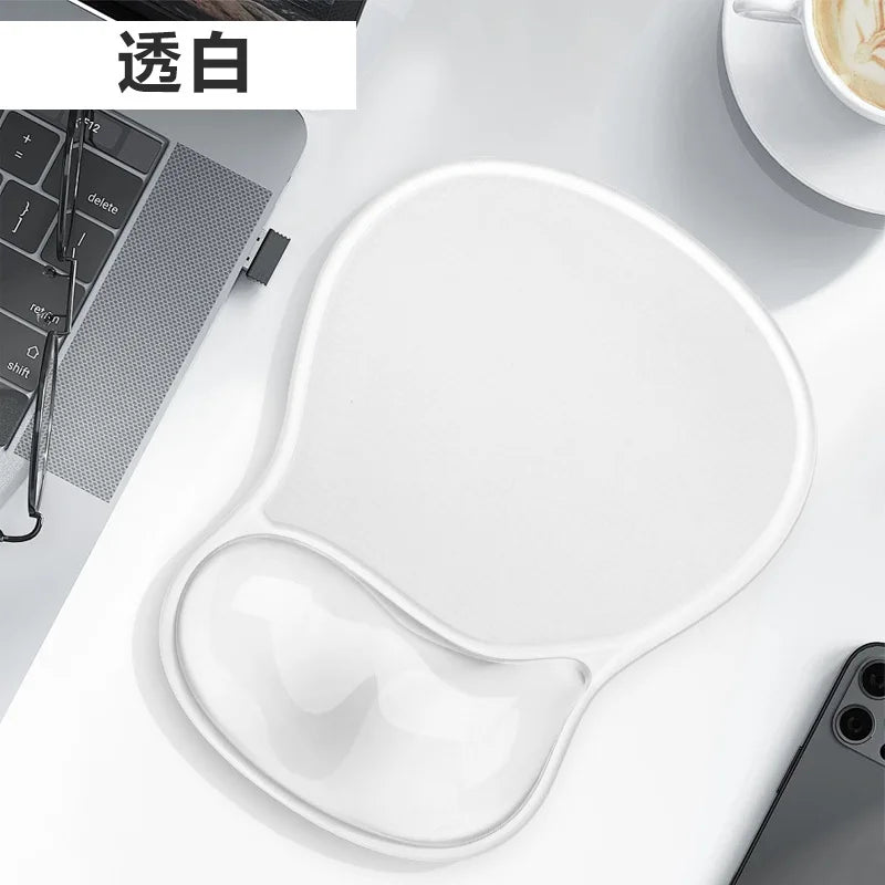 Gradient Color Mouse Pad Non-slip Wrist Support Ergonomic Mouse Pad with Wrist Rest Transparent Silicone wrist pad rest Mice Mat