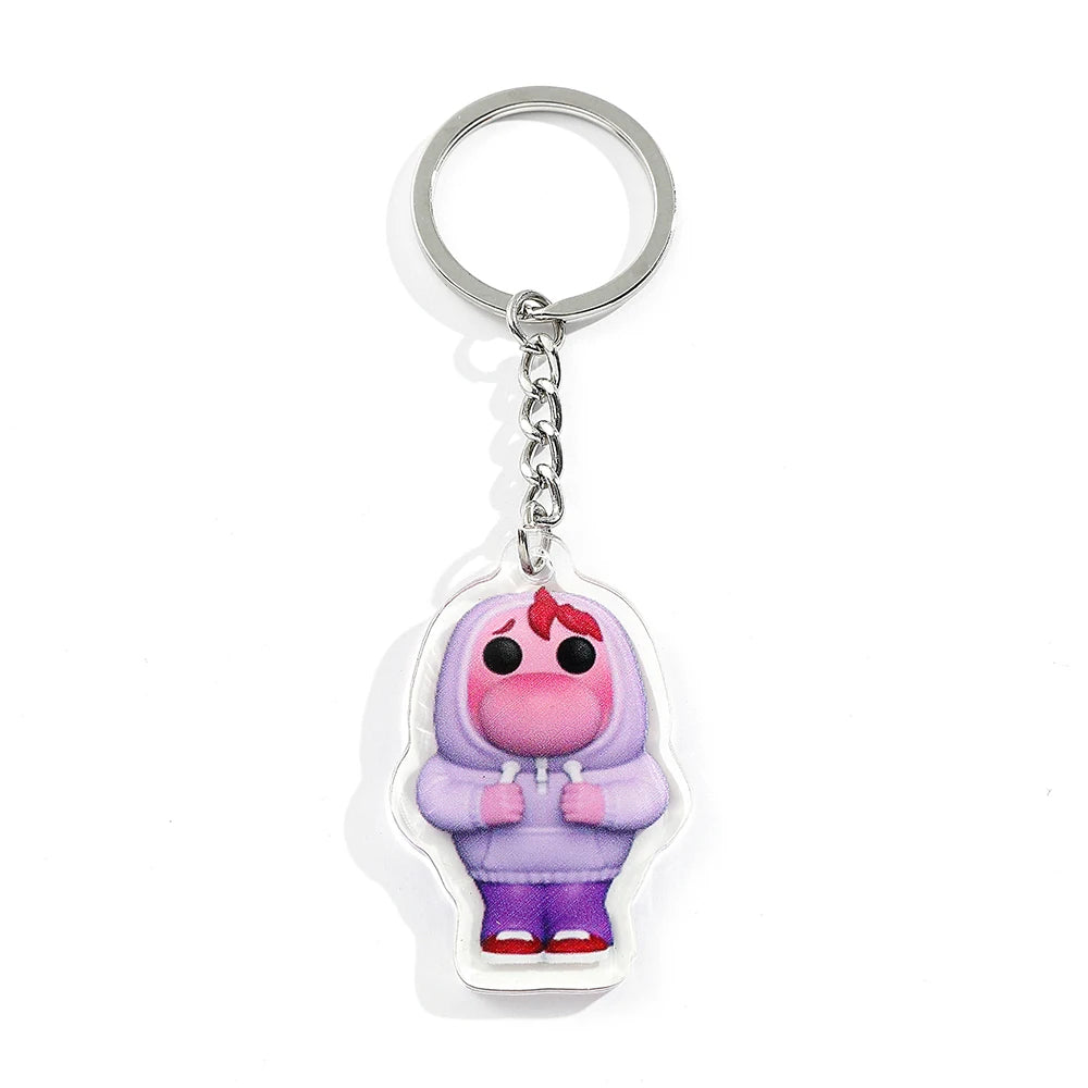 inside out Anime Keychain - Joy Anger Sadness Happiness Five Emotions Character Backpack Jewelry Accessory for Men & Women