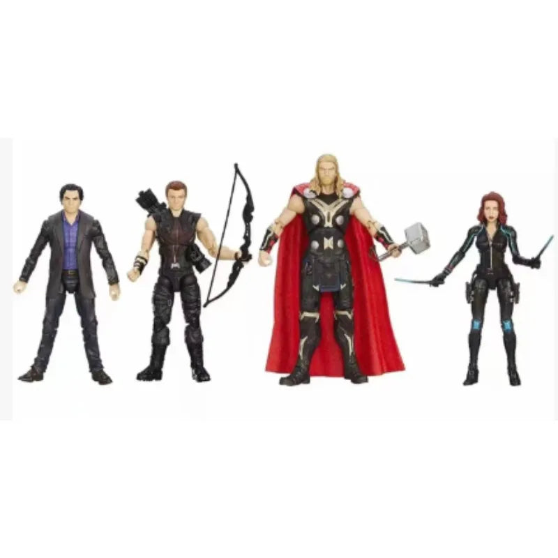 Original Hasbro MARVEL The Avengers THOR&BLACK WIDOW&BRUCE BANNER&HAWKEYE Anime Figure Model Collection Toy