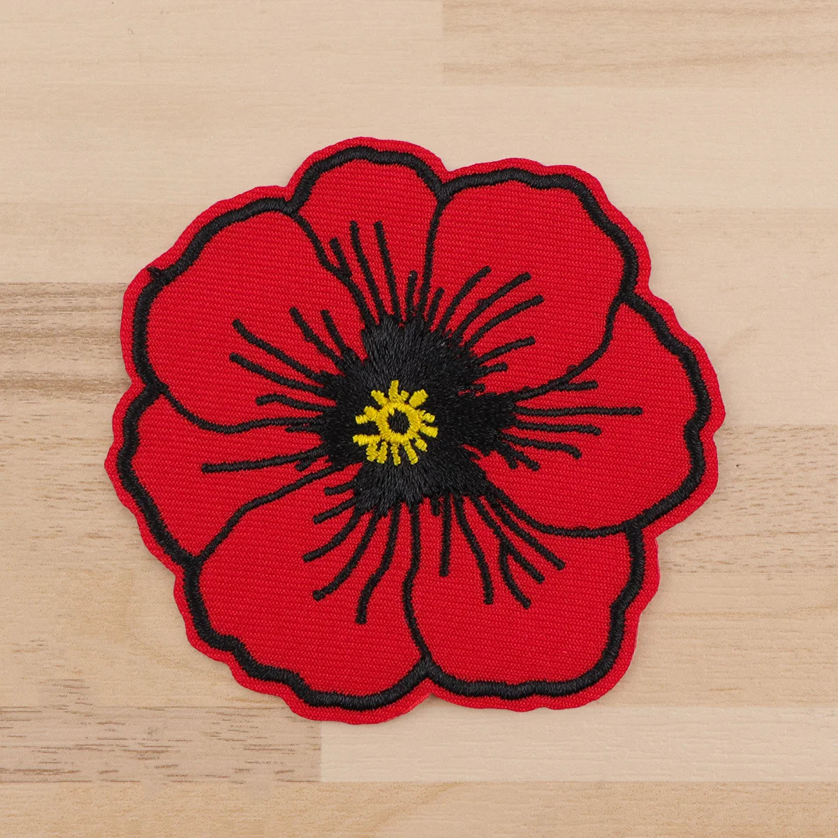 Red Flowers Iron On Patch Clothes Patch For Clothing Cute Embroidered Patch Garment Apparel Accessories Sewing Stickers