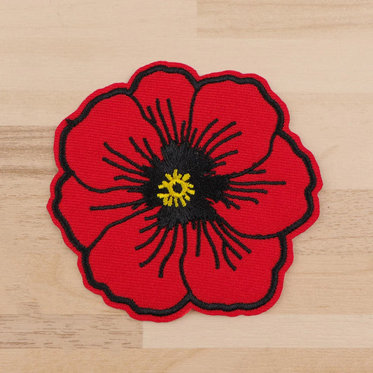 Red Flowers Iron On Patch Clothes Patch For Clothing Cute Embroidered Patch Garment Apparel Accessories Sewing Stickers