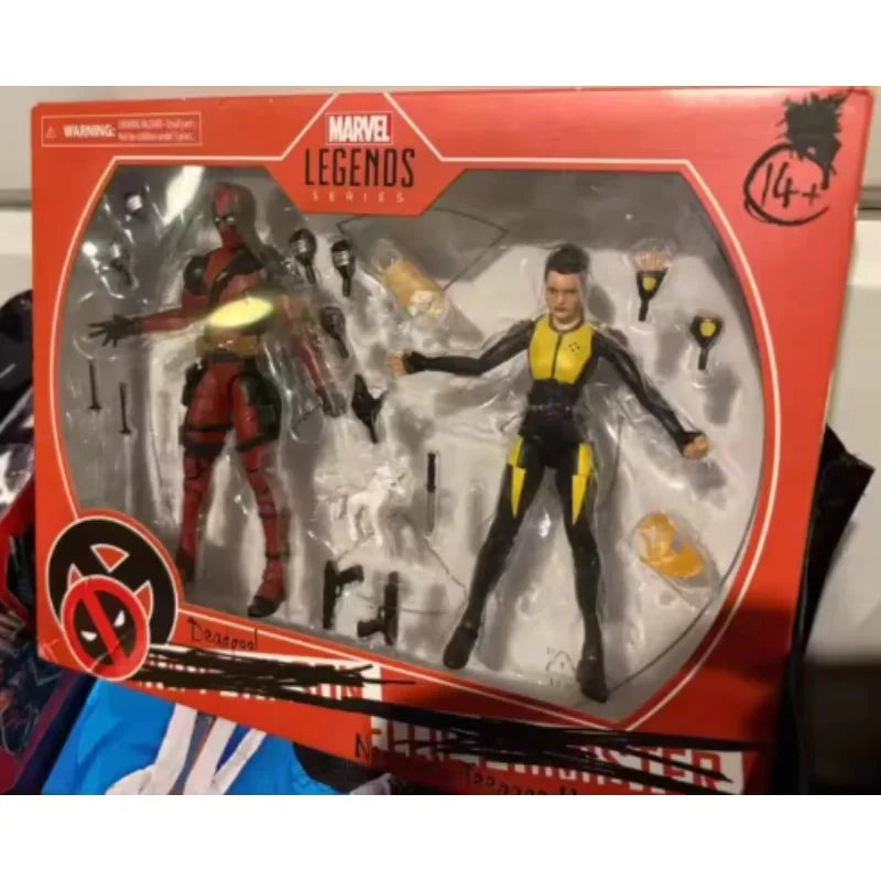 Original Hasbro Marvel Legends Series DEADPOOL/Negasonic Teenage Warhead Anime Figure Toys Collection Ornaments