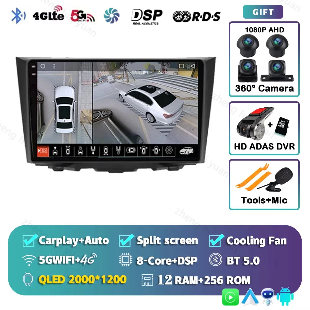 CarPlay Auto Android 15 For Suzuki Kizashi 2009 - 2015 Car Radio Multimedia navigation video DVD Autoradio Stereo 2din 4G+BT GPS