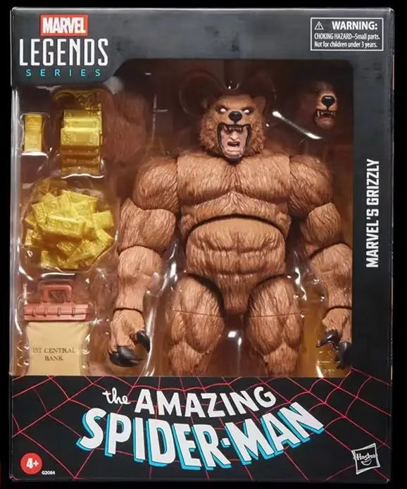 Original Hasbro Marvel Legends Series THE AMAEING SPIDER-MAN GRIZZLY Anime Fiqure Toy Model Collection
