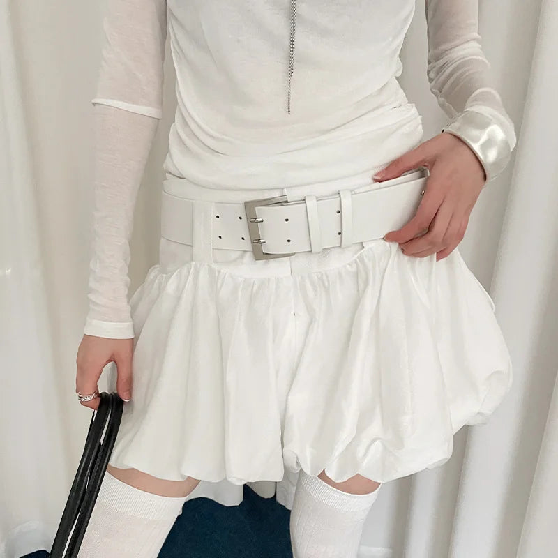 Korean Version Of Versatile White Wide Belt For Women With Skirts And Jeans With A Small Group Design Sense Slimming Waist Belt