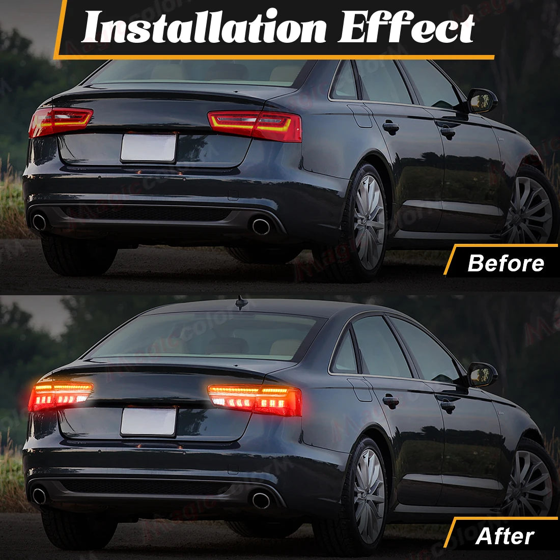 Tail Lamps For Audi A6 C7 2012 2013 2014 2015 Rear Brake Parking Reverse Turn Signal Running Light Left/Right Car LED Taillights