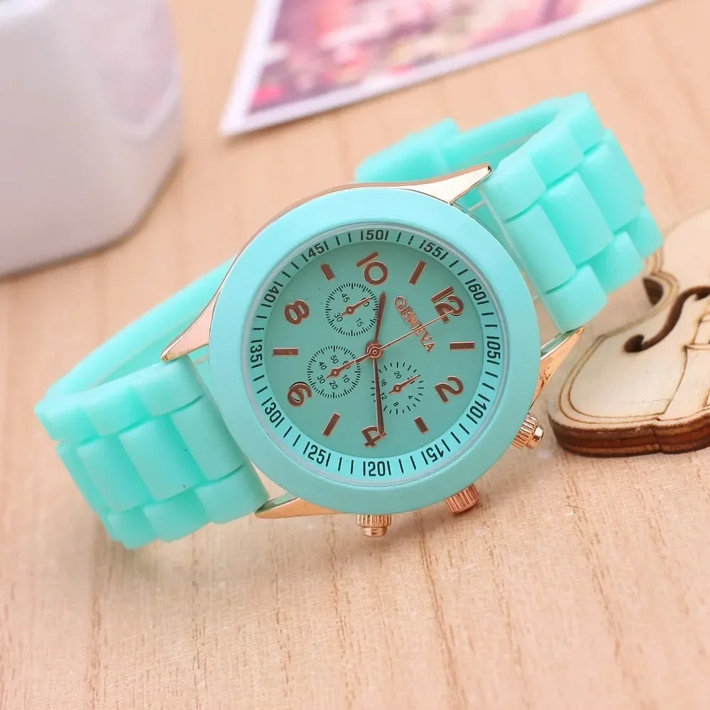 New Fashion Luxury Brand Women's Watch Silicone Strap Quartz Wrist Watch for Female Relogio Feminino Dropshipping