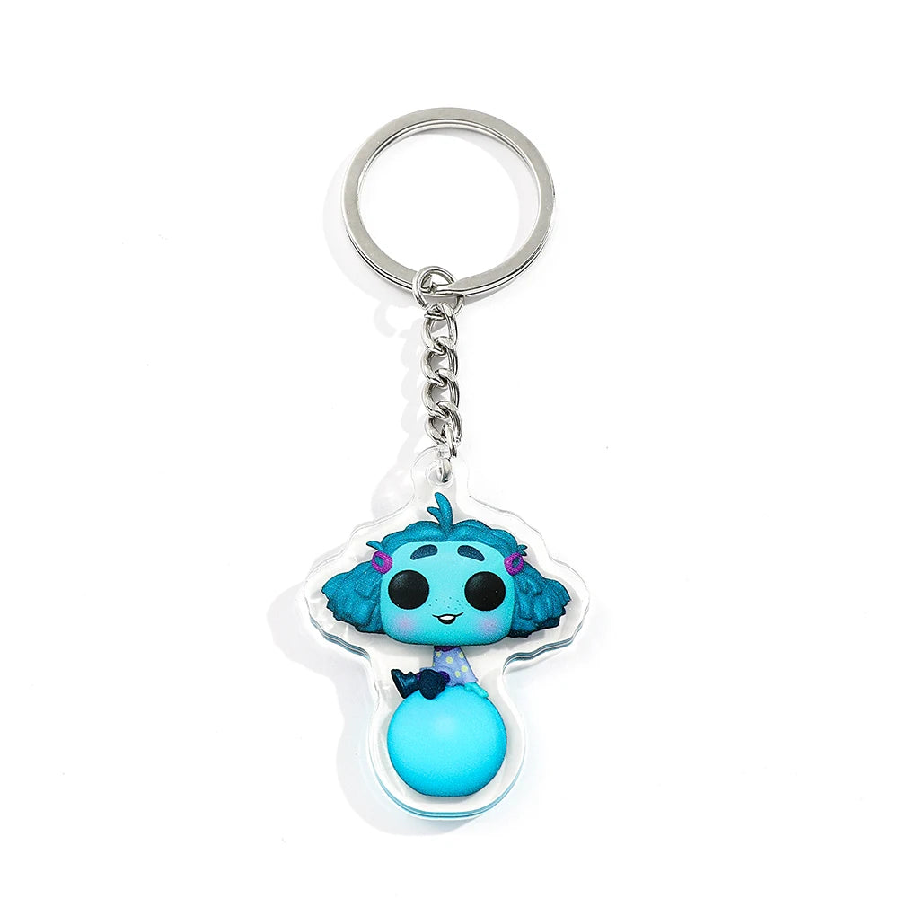 inside out Anime Keychain - Joy Anger Sadness Happiness Five Emotions Character Backpack Jewelry Accessory for Men & Women