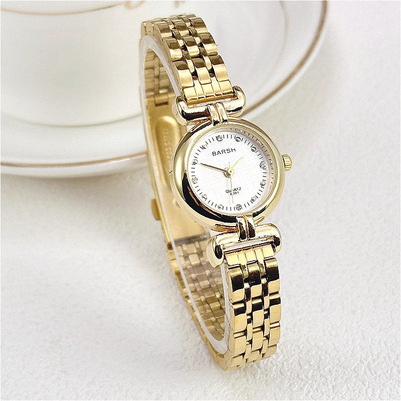 Luxury Gifts Famous Brand Women Watch Small Dial Gold Watches Stainless Steel StrapQuartz Wristwatches Dropshipping Clock Female