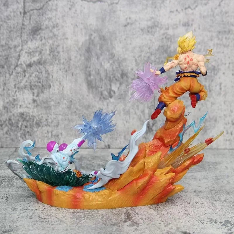Anime Dragon Ball Z Freezer Vs Son Goku Figurine 21CM GK Pvc Action Figures Statue Collection Model Toy Gifts