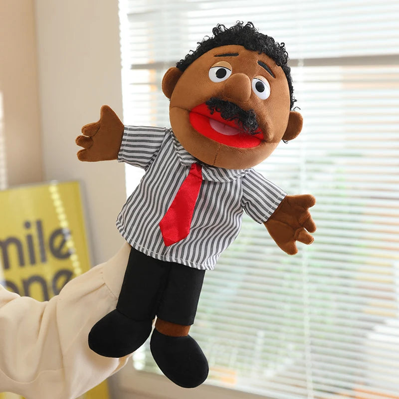 Funny Puppet Doll 38cm Family Series Hand Puppet Role Play Bedtime Story Props Family Playing Toys Doll Educational Toy