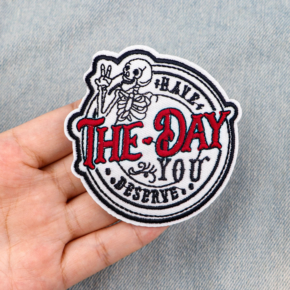 Gothic Embroidery Patch Punk Iron On Patches For Clothing Thermoadhesive Patches On Clothes DIY Sew Badges