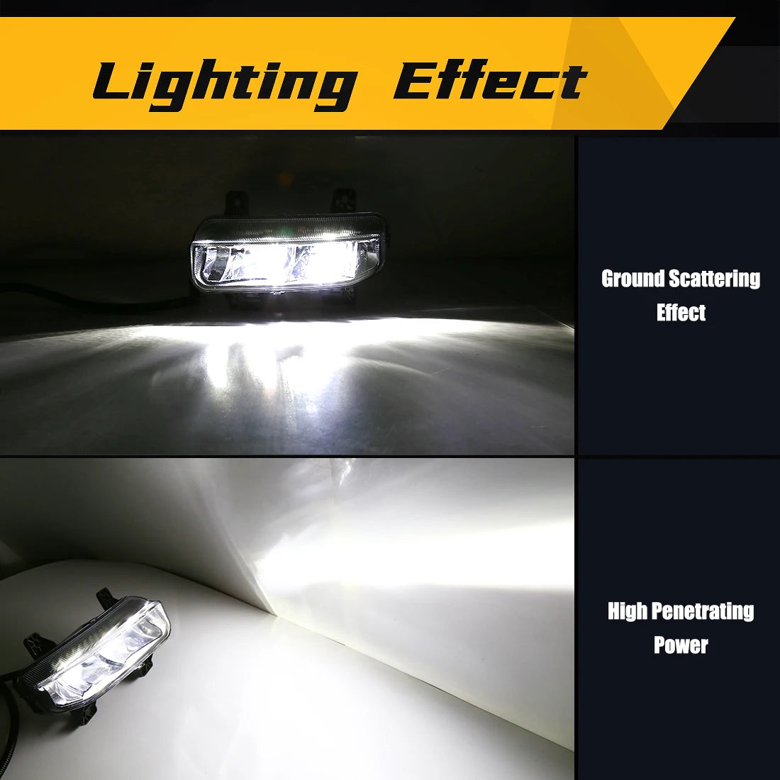 DLAA For Dodge Ram 2500 2019 2020 2021 2022 2023 2024 LED Car Fog Lamps Front Bumper Headlights DRL Daytime Running Lights 12V