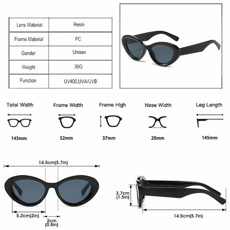 JNPCXI Fashion Cat Eye Sunglasses Women UV400 Shades Sun Glasses Men