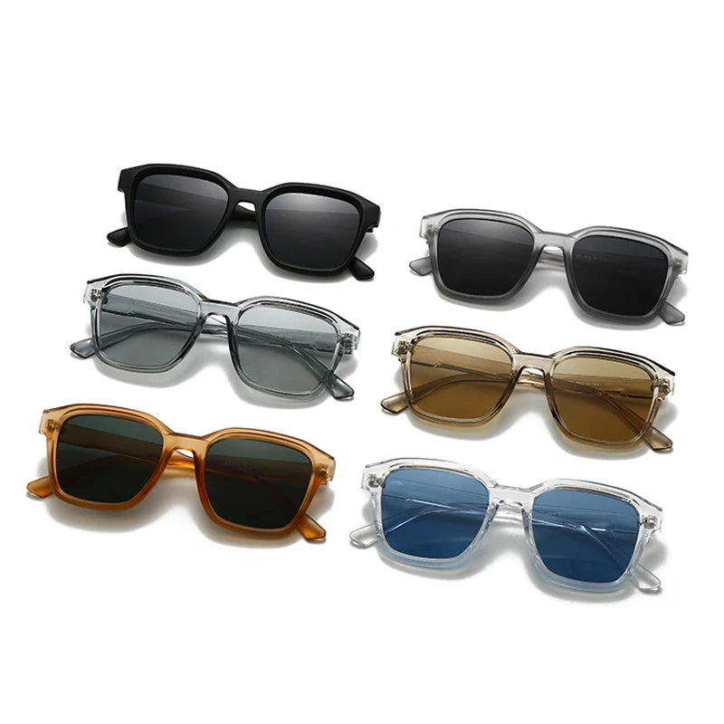 JNPCXI New Ins Popular Fashion Square Sunglasses Women Retro Gray Trending Men Shades UV400 Sun Glasses
