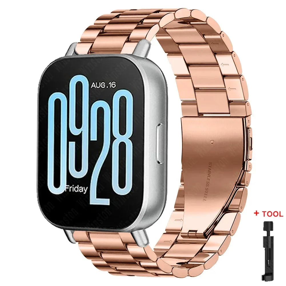 22mm Rose Gold Bracelet Strap Redmi Watch 5/5 Lite & 3 Active/3 Lite Wristband