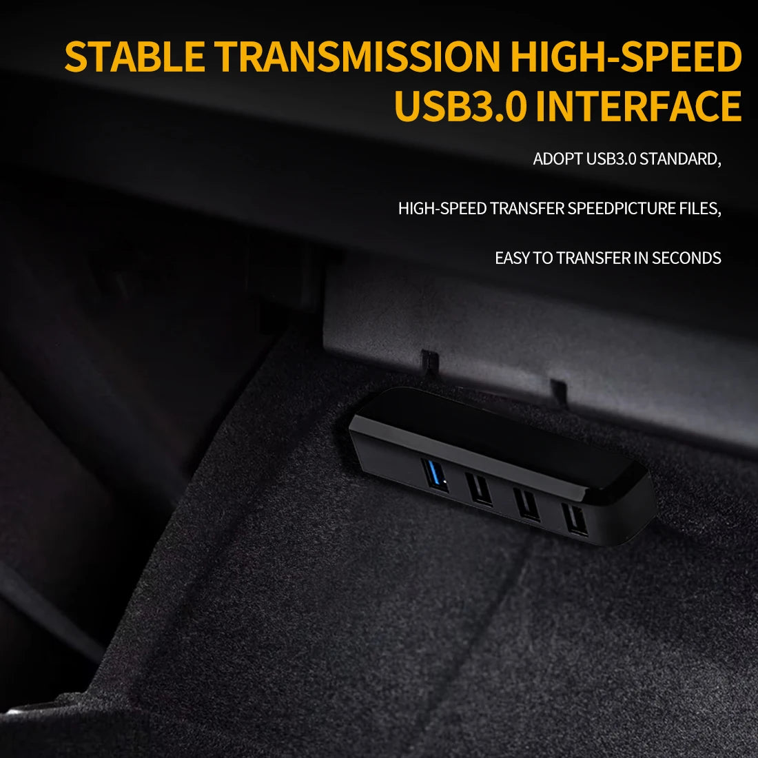 Vgetting Car Ambient Lights 30 Seconds Module Glove Box USB Expansion Dock Symphony APP Control Remote For Tesla Model 3 Y S X