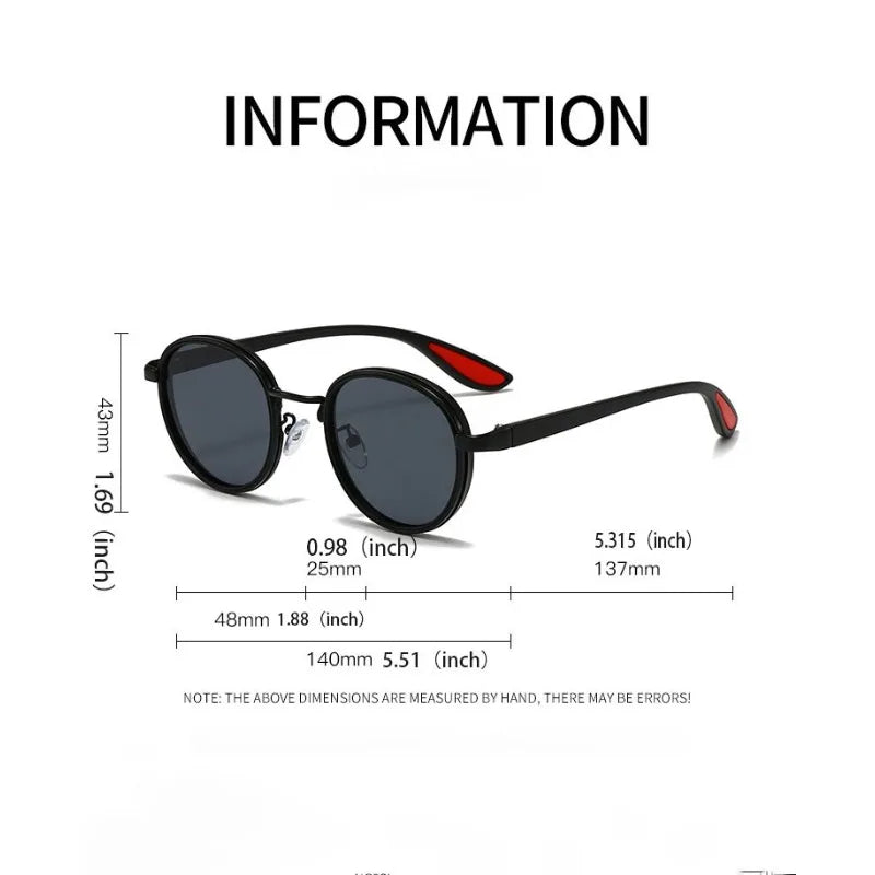 Metal Steampunk Series Round Frame Sunglasses Retro European and American Fashion UV Protection Eyewear