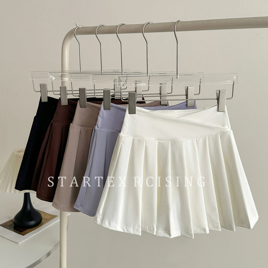 High Waist Pleated Tennis Skort Women Anti Exposure Built In Shorts Quick Dry Mini Skirt Yoga Running Golf Casual Skirts