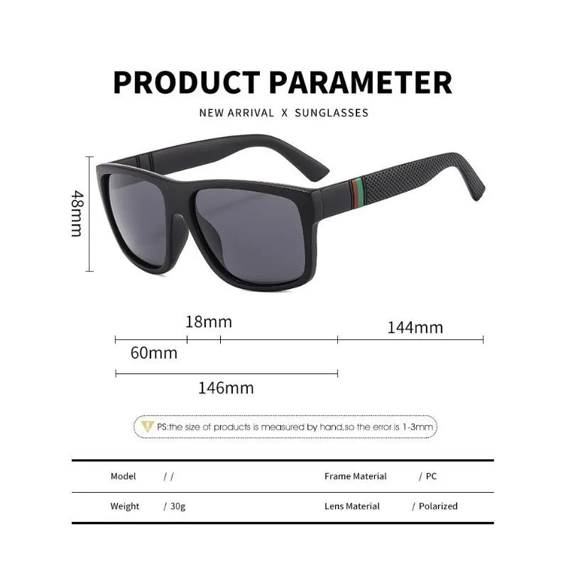 5pcs Oversized Fashion Colorful Stripe Design Unisex Square Men Women Glasses Classic Driving Traveling