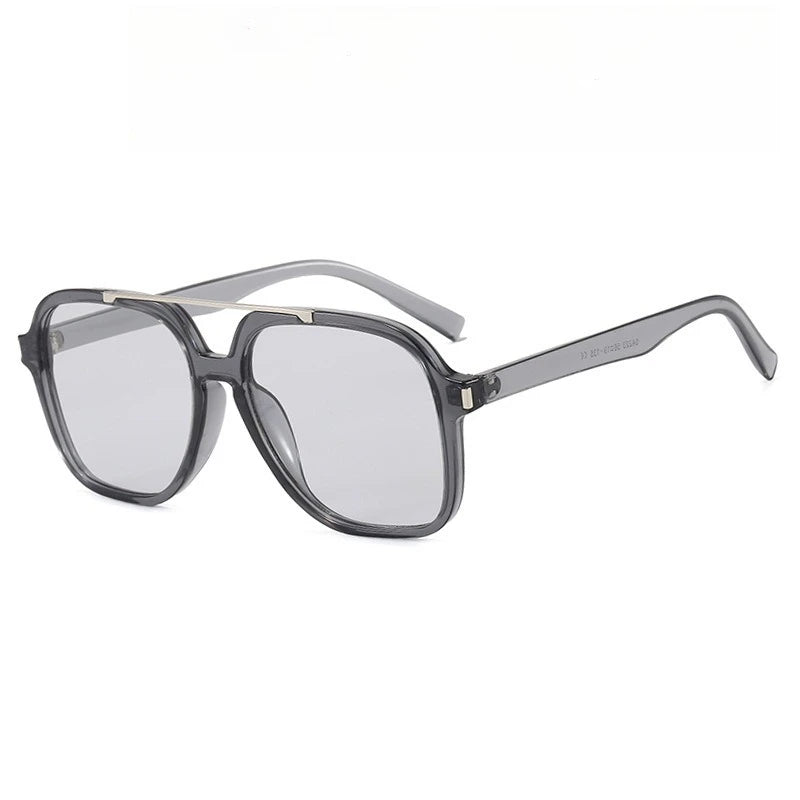 JNPCXI New Retro Oversized Pilot Sunglasses Women Fashion Luxury Big Frame Punk Square Sun Glasses Retro Classic Thick Shades