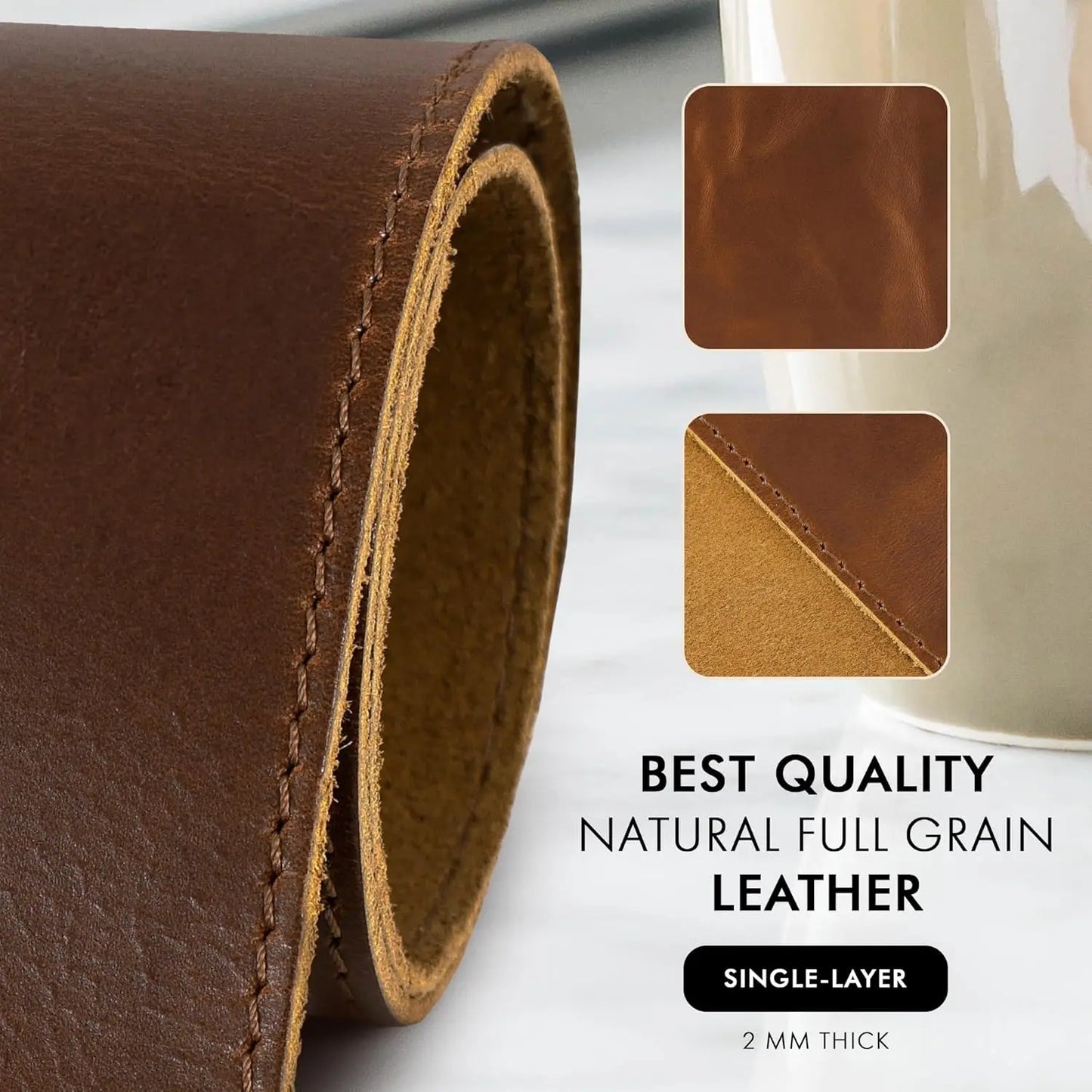 Real Leather Desk Mat, Large Desk Cover Desk Blotter Protector Computer Mouse Pad Table Laptop Office Desktop Accessories
