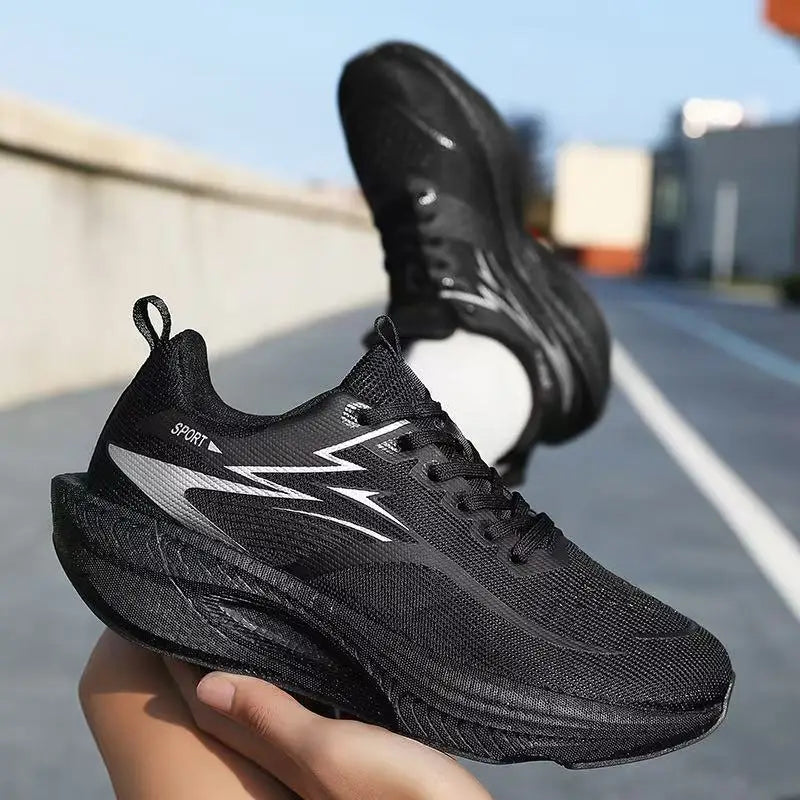 Sports Running Shoes Men Marathon Carbon Board Air Cushion Breathable Lightweight Women's Comfortable Athletic Nonskid Sneakers