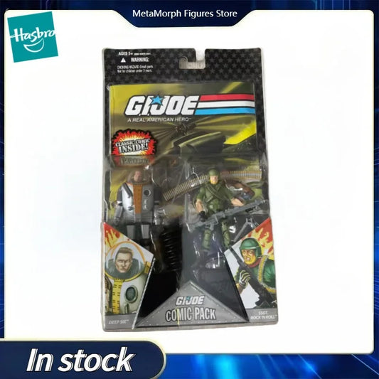 Original Hasbro G.I. Joe A REAL AMERICAN HERO COMIC PACK DEEP SIX & SSGT ROCK N ROLL Anime Figure Toy Collection Model