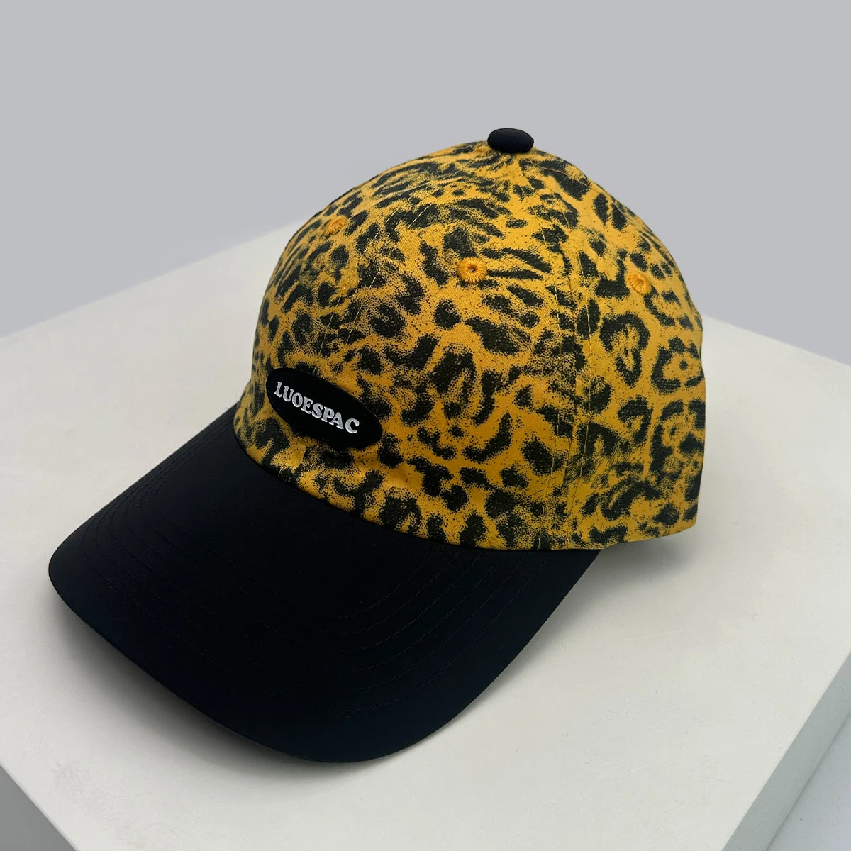 New Unisex Quick Drying Leopard Print Pattern Letter Baseball Hats Sunshade Color Block Breathable Niche Peaked Caps Versatile