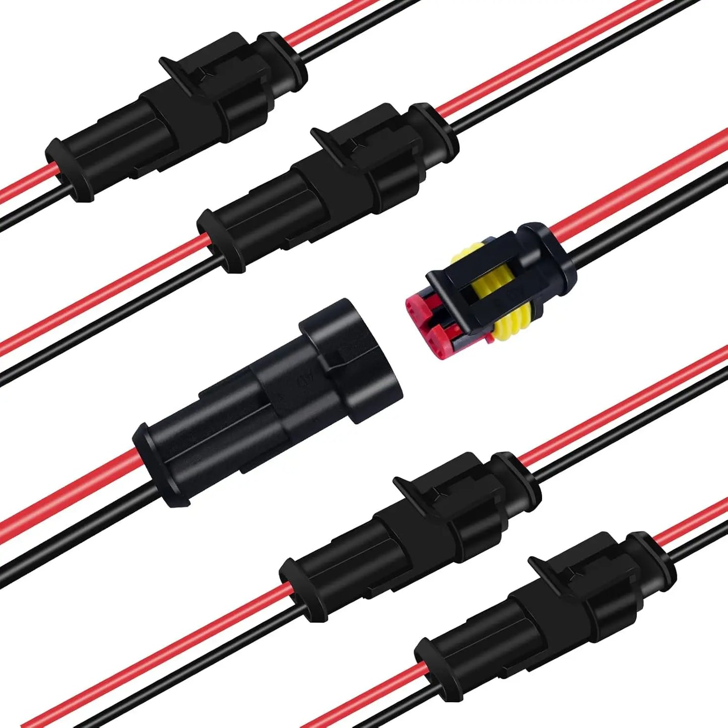 5pairs 2 Pin Waterproof Electrical Connectors, Male and Female Wire Connectors, 12V Plug Connector, Suitable for Connecting Weak