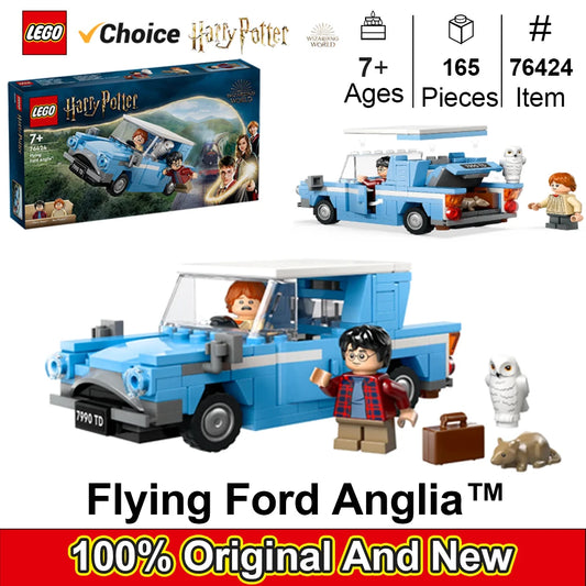 LEGO 76424 Harry Potter Flying Ford Anglia, Buildable Car Toy with 2 Minifigures