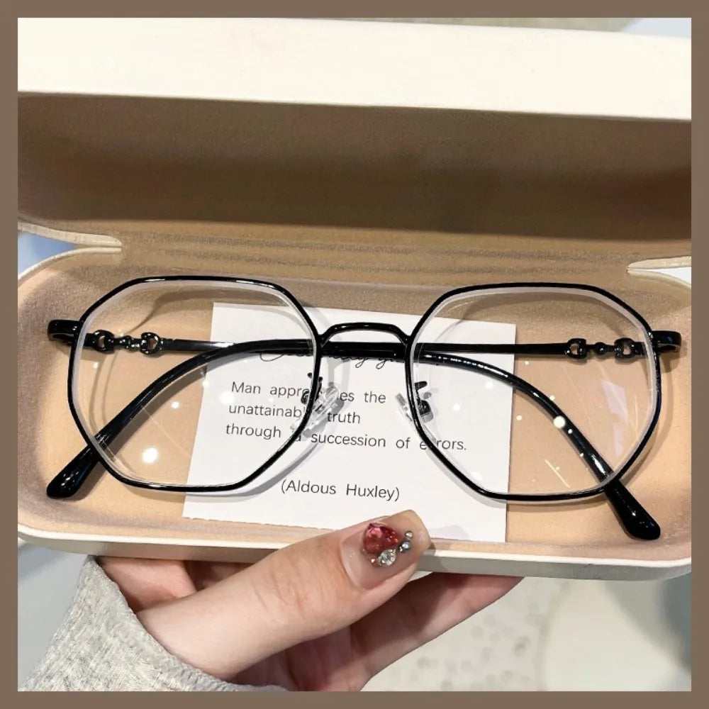 Photochromic Anti Radiation Anti Blue Light Eyeglasses For Women Transition Shades UV400 Eyewear Replaceable Lens