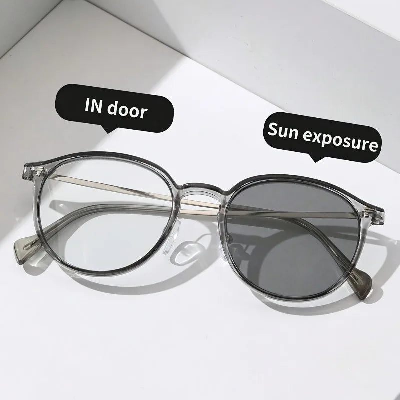 1pc  Men'S Classic Oval Frame Fashion Glasses - Clear PC Lenses, Lightweight Fashion Accessory for Daily Wear