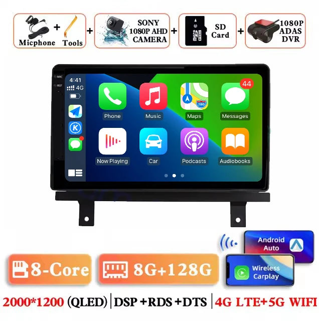 Android 15 Wireless Carplay Auto Car Radio For BAIC Beiqi Beijing X3 X5 2019 2020 2021 Multimedia Player GPS Navigation 4G+WIFI