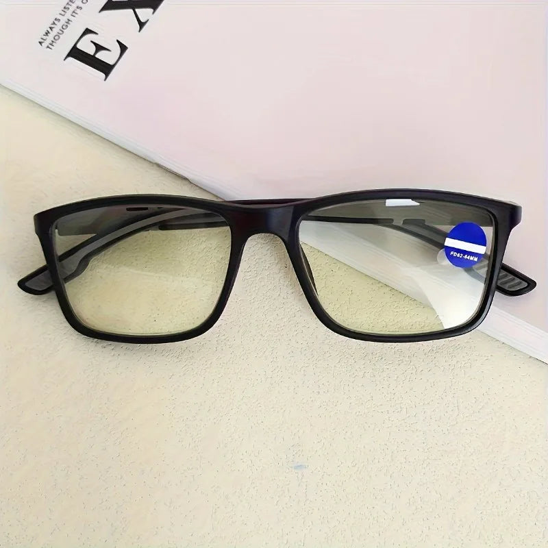 3pcs Men's Photochromic Reading Glasses Anti-radiation Anti Blue Light Eyeglass With Grade +100 +150 +200 +250 +300