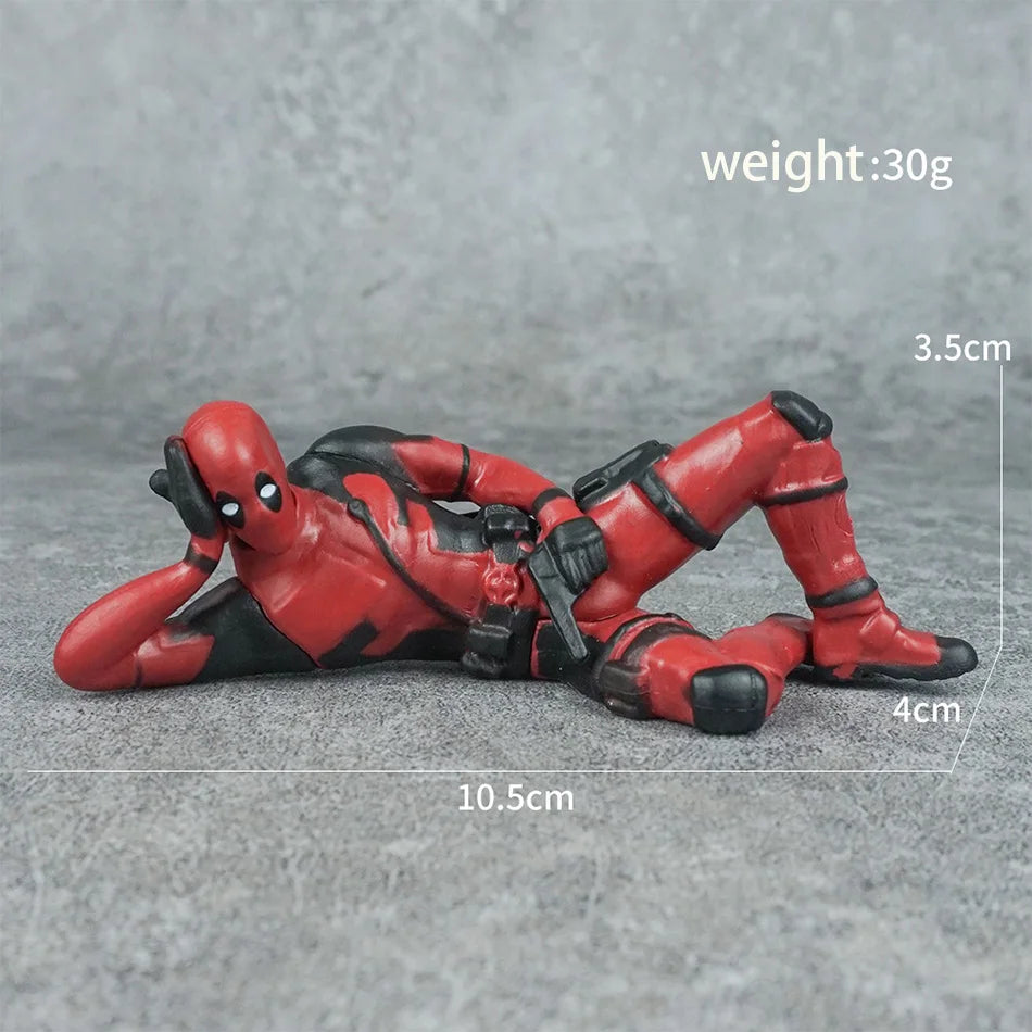 6 Desk Decoration Deadpool Car Home Office 8cm X-MAN Funny Cute Figure Model Toy